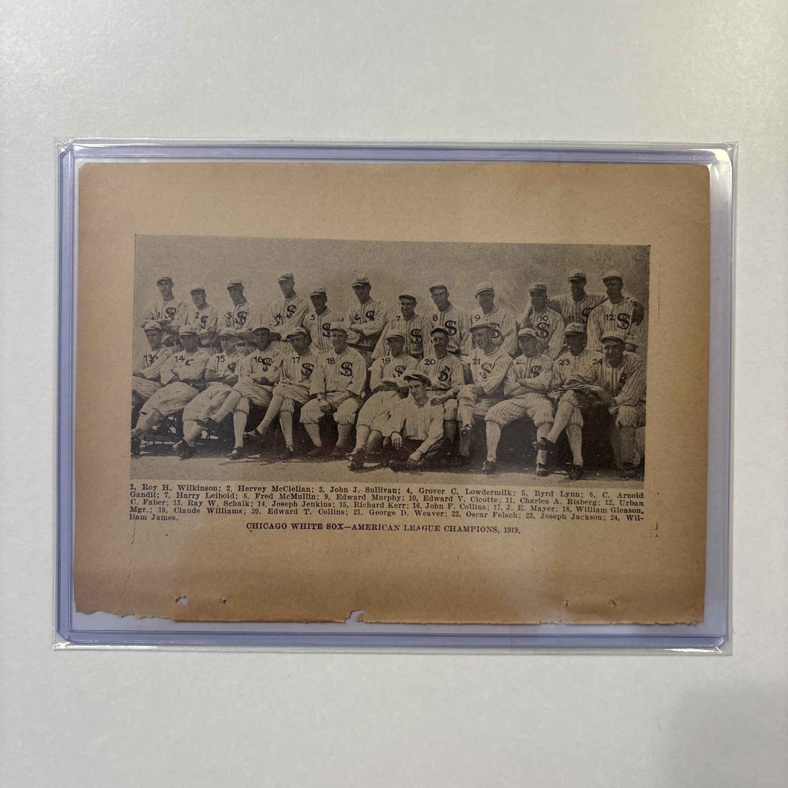 1919 Chicago White Sox World Series Team Picture Black Sox Scandal Rare Antique