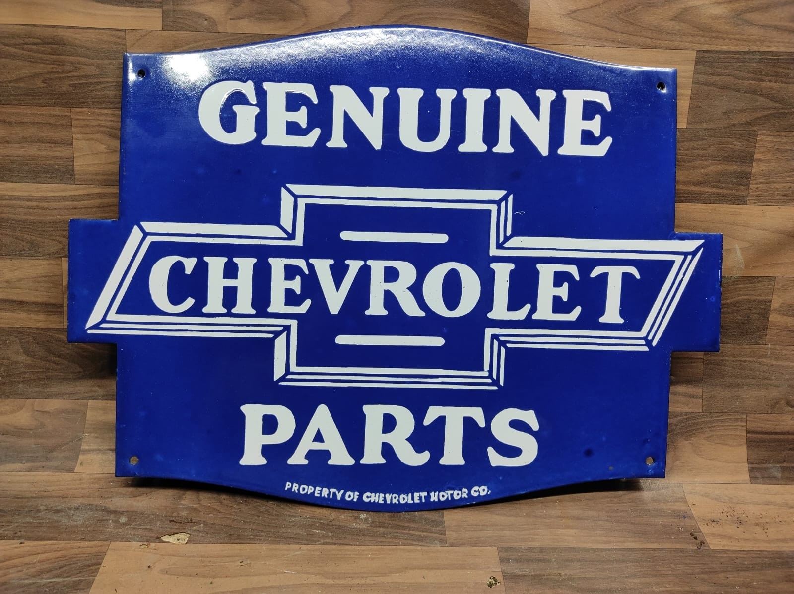 Porcelain Genuine Chevrolet Enamel Metal Sign Plate Size 24