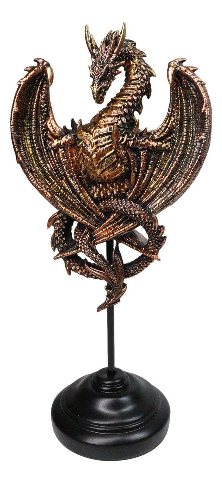 Fantasy Blood Auctor Dragon Masque Ornament On Pole Stand Or Wall Sculpture