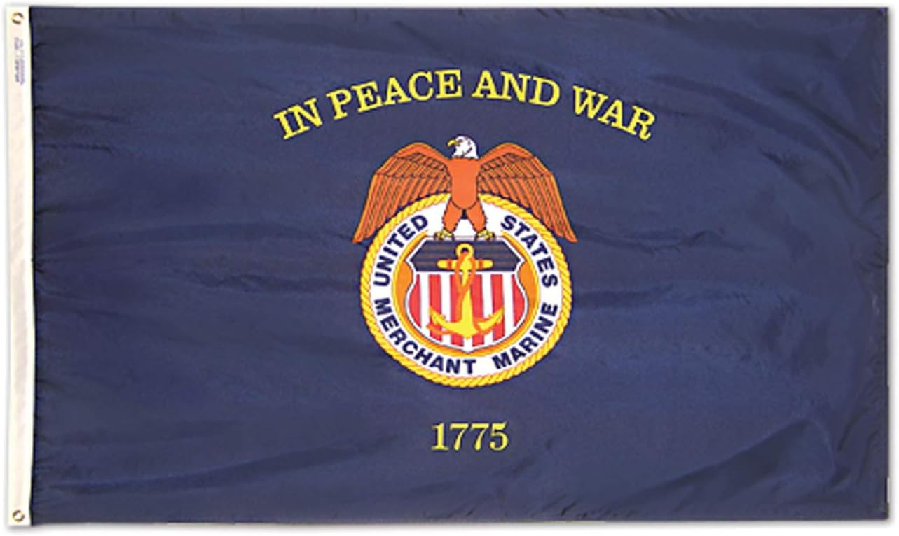 Annin 903 US Merchant Marine Flag 3x5 Nyl-Glo Nylon Made in USA New Sealed