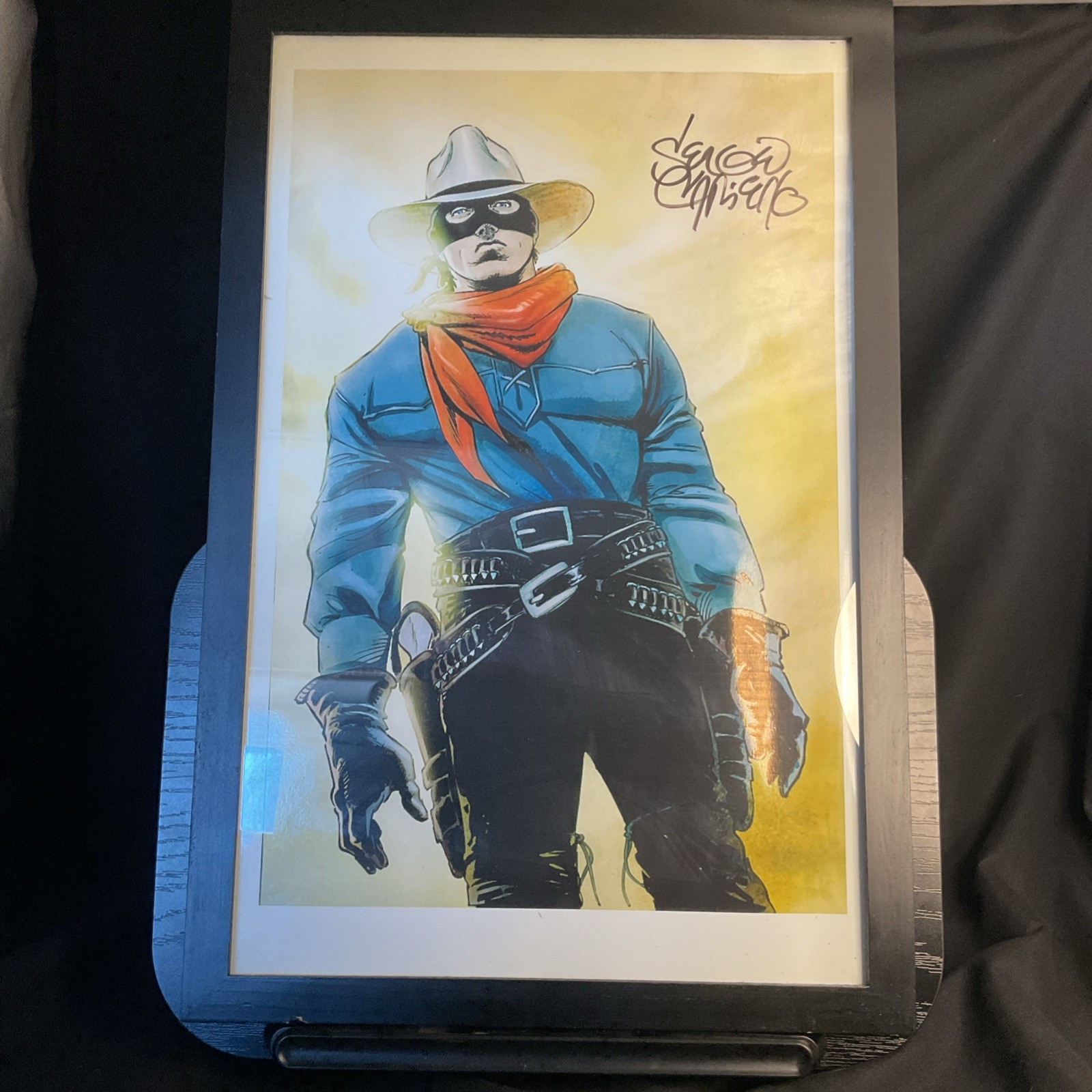 The Lone Ranger Framed Cover Art SIGNED BY SERGIO CARIELLO