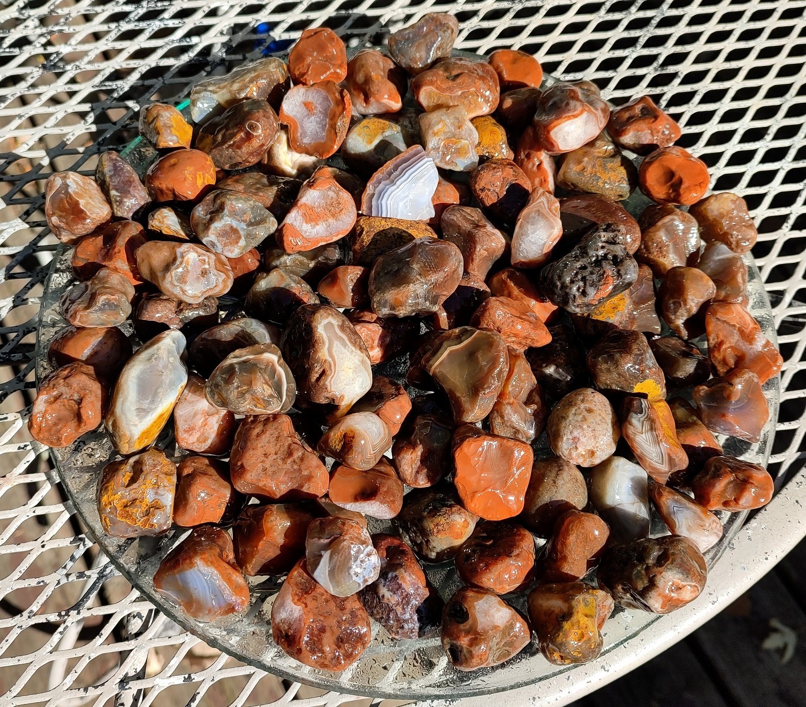 Lake Superior Agate Lot,6lbs 11oz Colorful Mixed Varieties, Lake Superior Agates