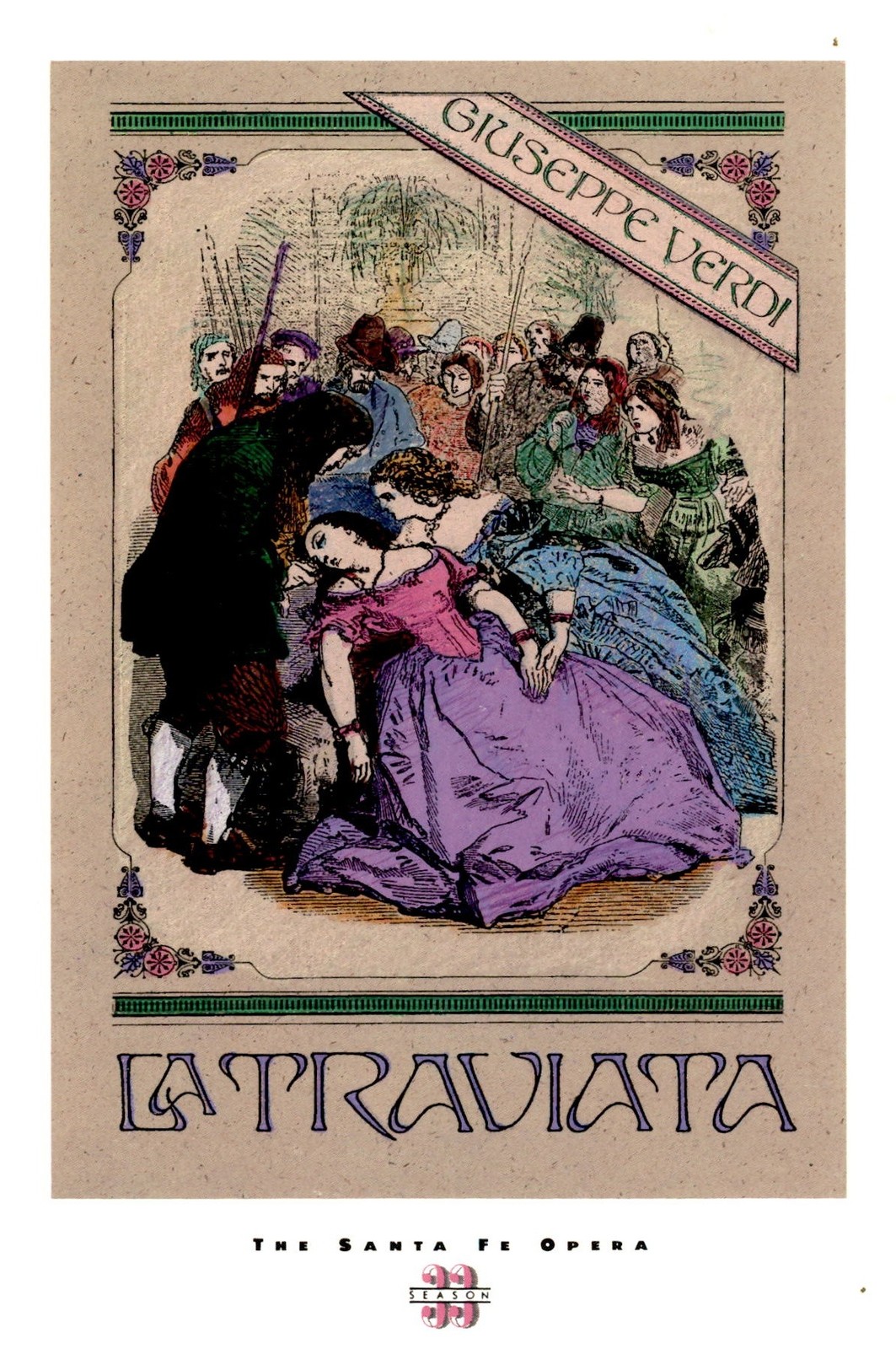 Giuseppe Verdi\'s La Traviata at The Santa Fe Opera, 1989 Season Postcard