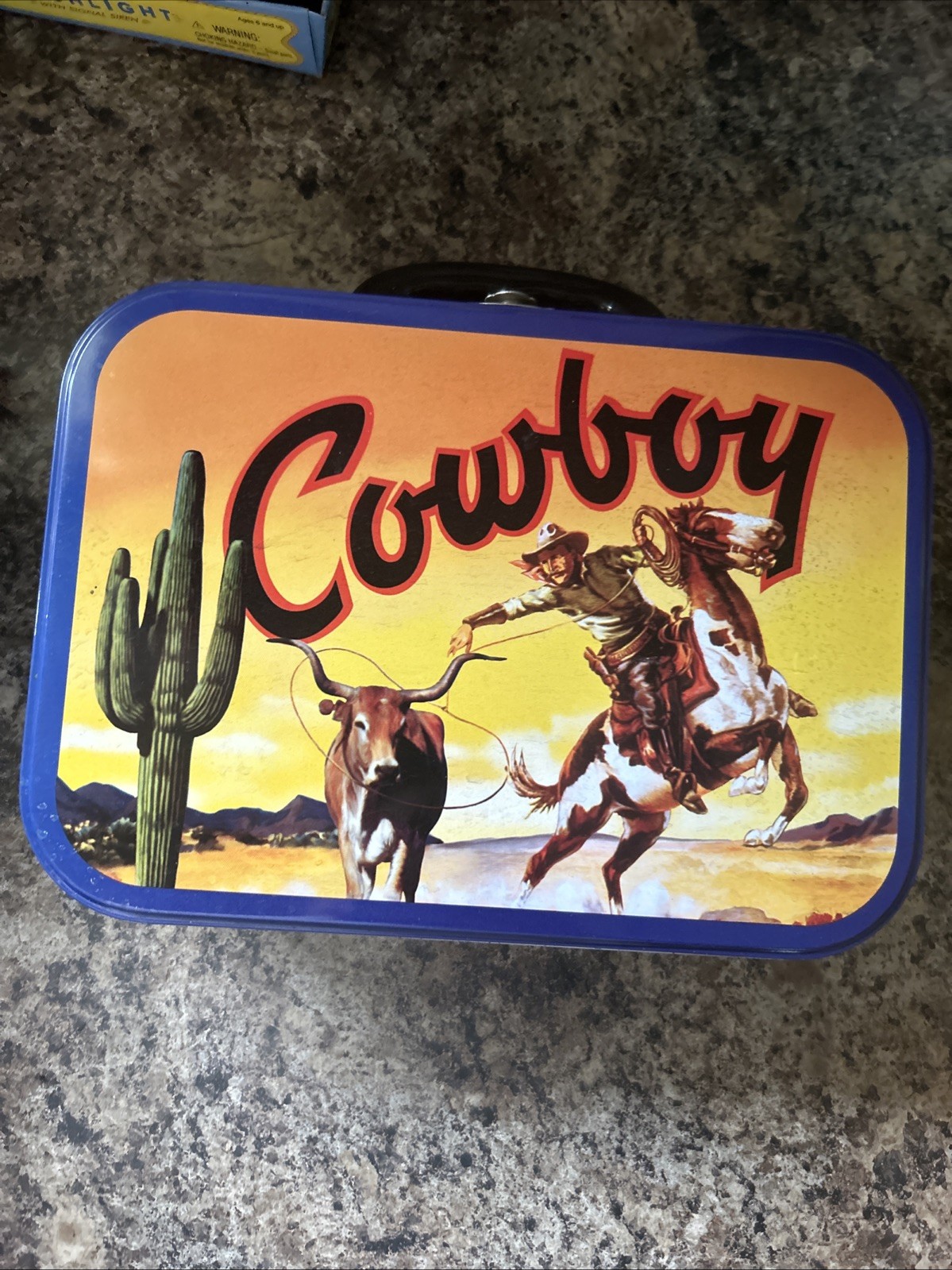 Vintage 1999 Happy Trails Cowboy Collectible Lunchbox by Accoutrements 