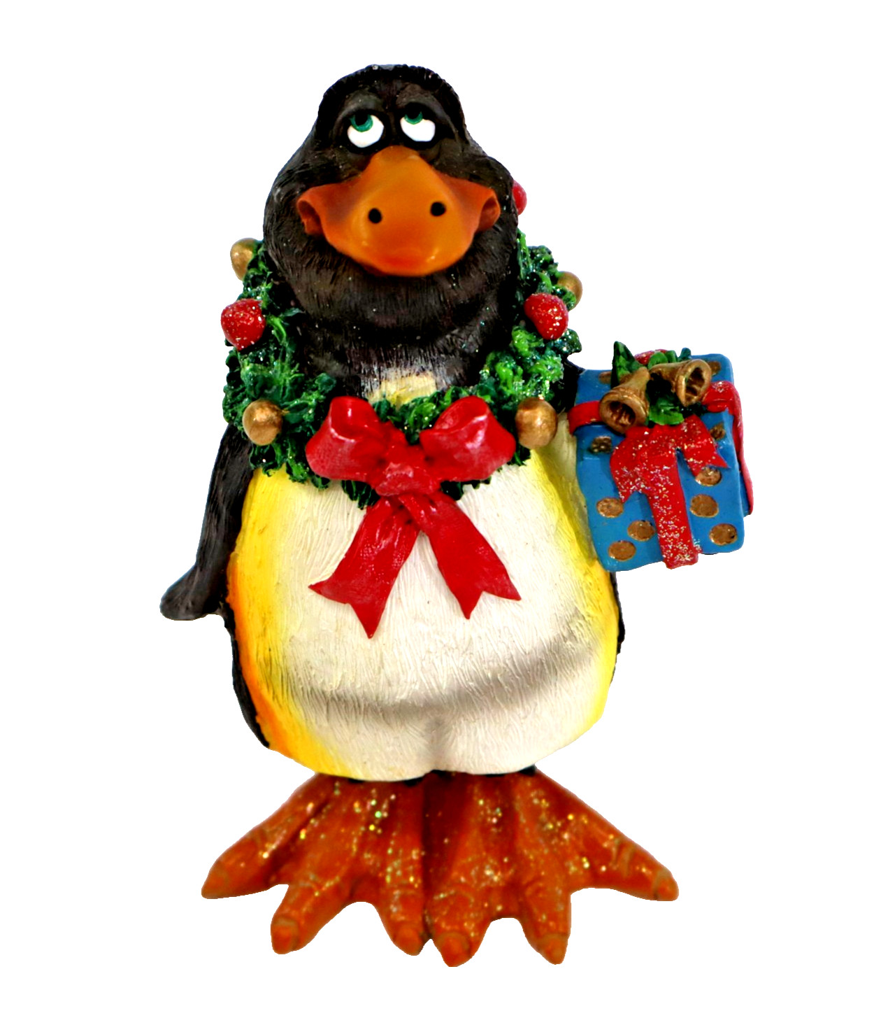 Christmas Russ Berrie Bobble Bods penguin figurine Doug Harris #22635 bobble bod