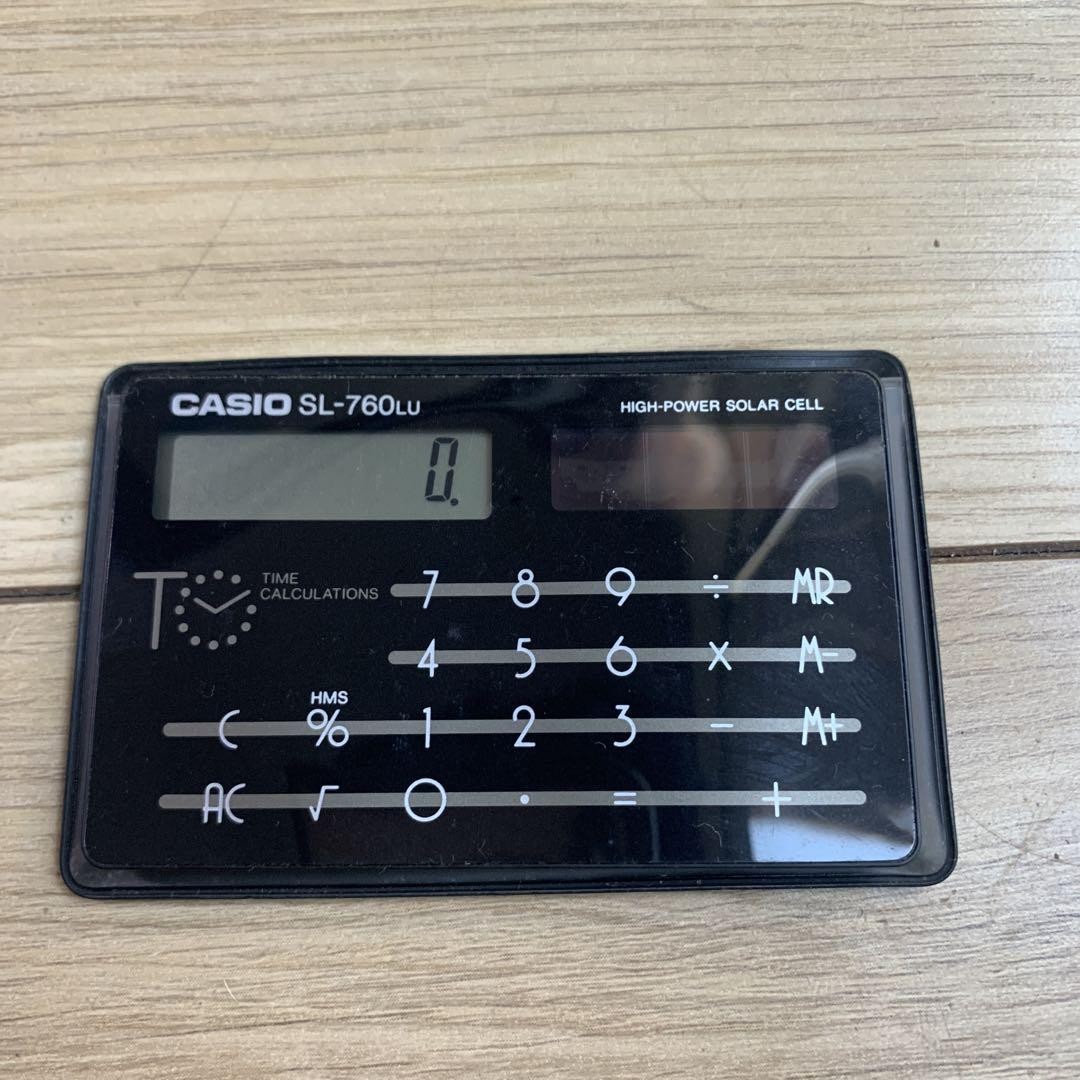 CASIO SL-760LU solar card calculator Showa retro vintage item