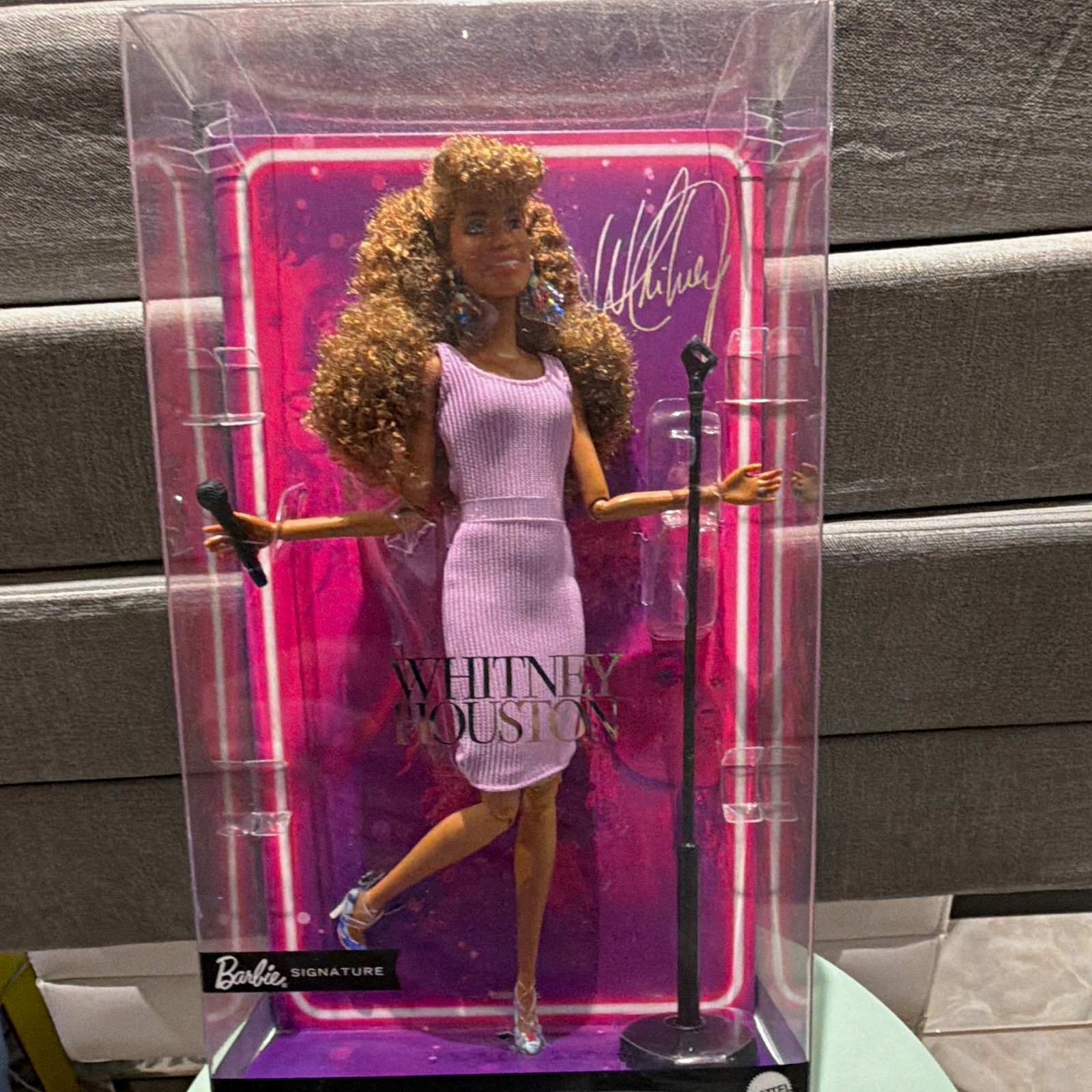 Barbie Signature Whitney Houston Doll Figure w/ Accessory, Unopened, Purple