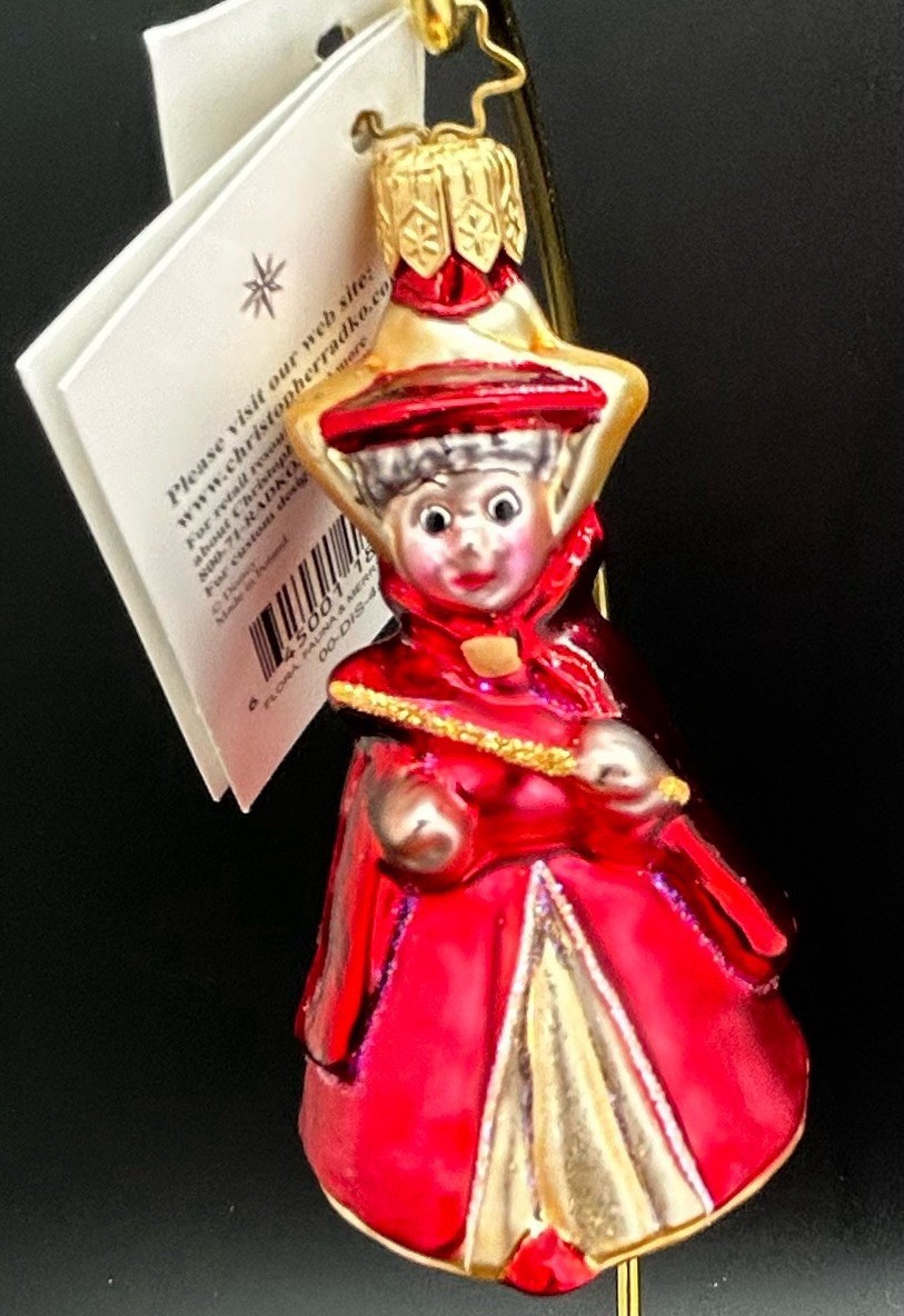 Christopher Radko Disney Sleeping Beauty FLORA Fairy Ornament 2000 Retired RARE