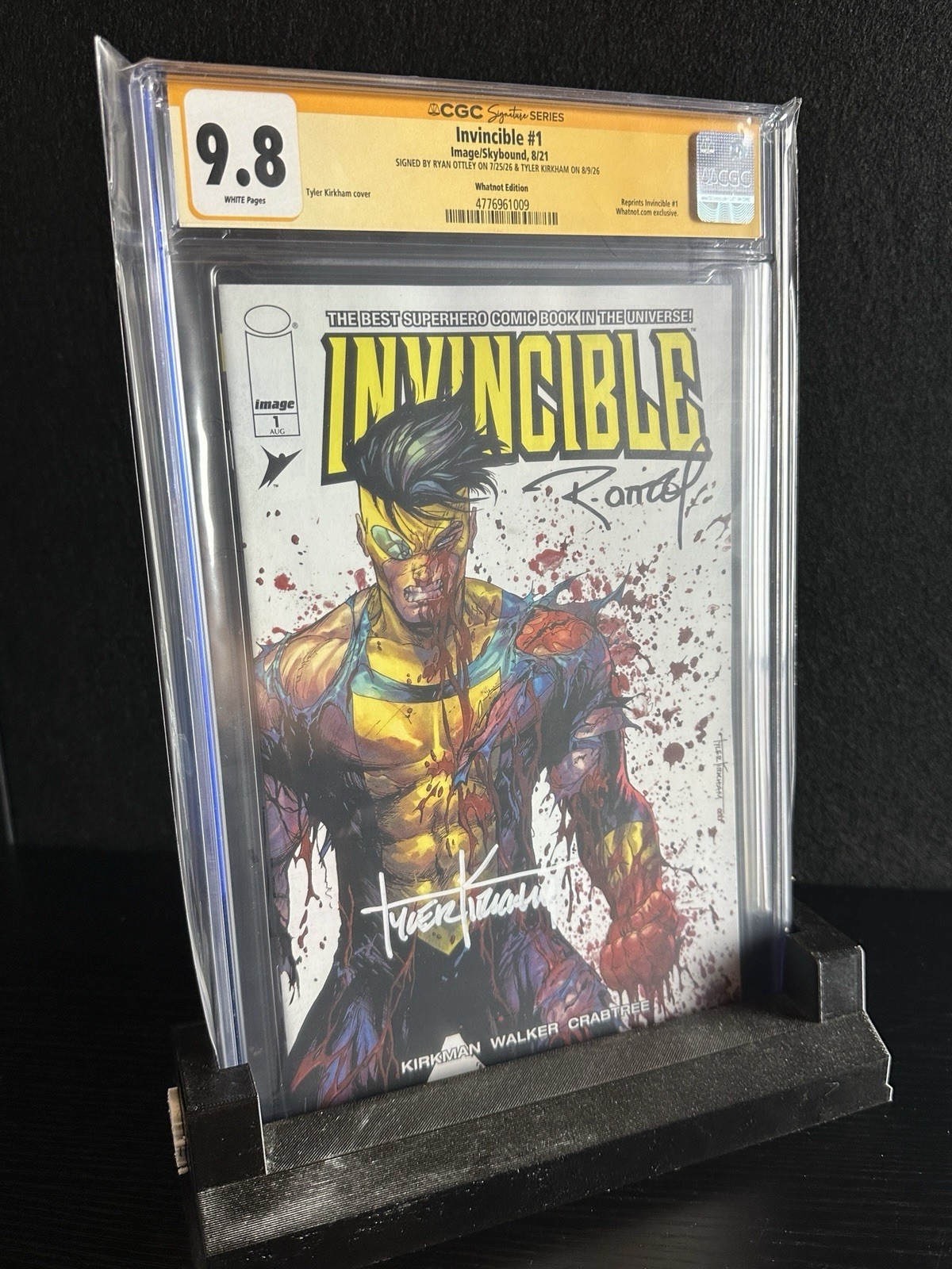 Invincible #1 CGC SS 9.8 Whatnot Edition 2x Signed Kirkham & Ottley