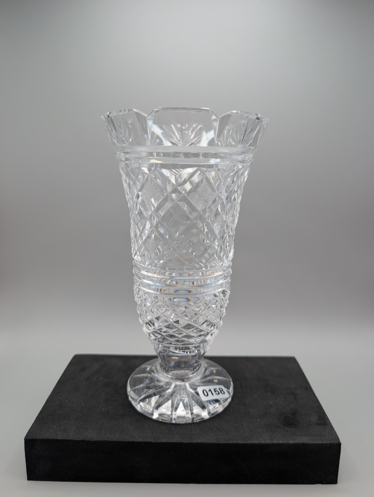 Waterford Crystal Georgian Footed Strawberry Criss Cross Cut 7