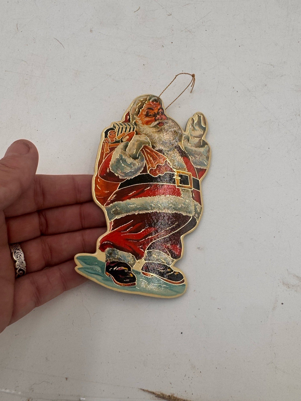 Vintage Santa Claus Cardboard DieCut 13\