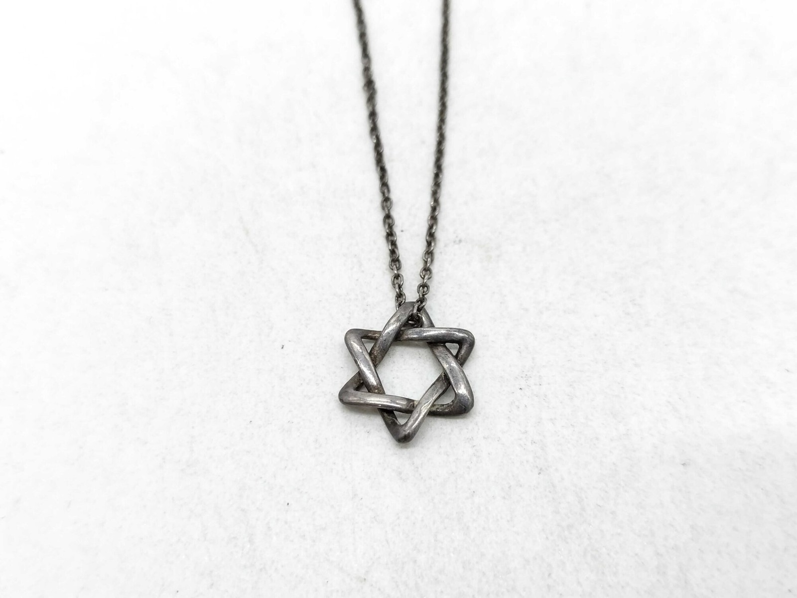 Tiffany & Co. Elsa Peretti Sterling Silver Star of David Pendant Necklace