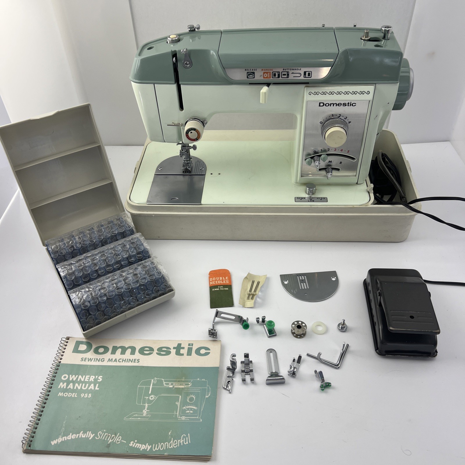 Domestic Sewing Machine Model 955 Zigzag  24 Cams Partially Tested “As Is” Read