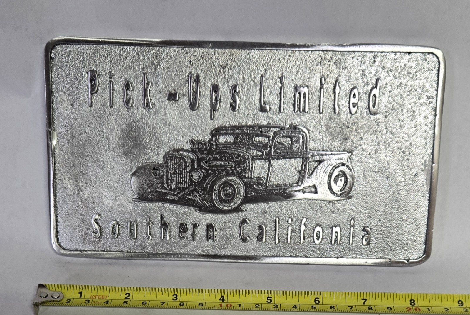 Vintage Cast Aluminum  Pick- Ups Limited  Southern California Car  Plaque