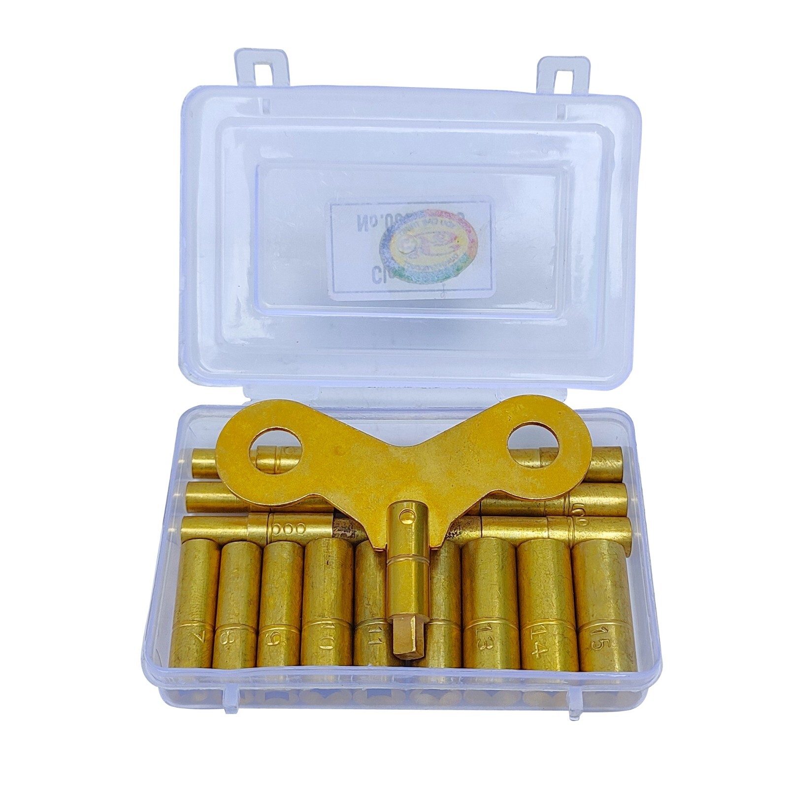 19 Piece Clock Winding Key Set - All Clock Key brass Set No. 000 to 15 Universal