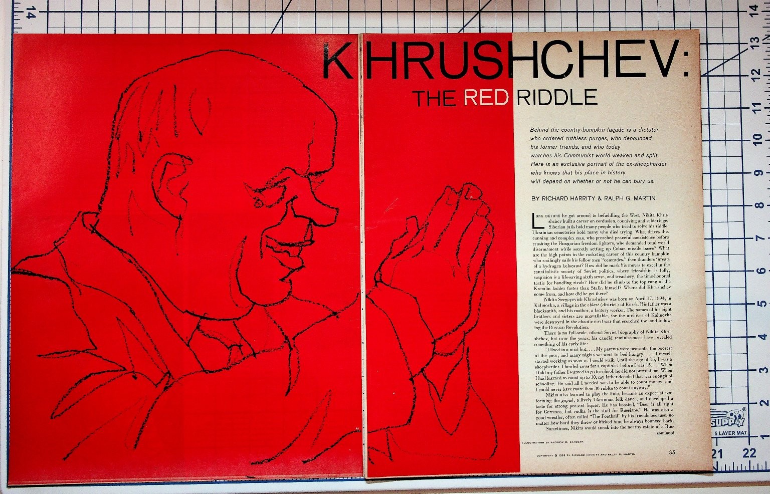 Khrushchev The Red Riddle Original Magazine Article Soviet Leader Ephemera