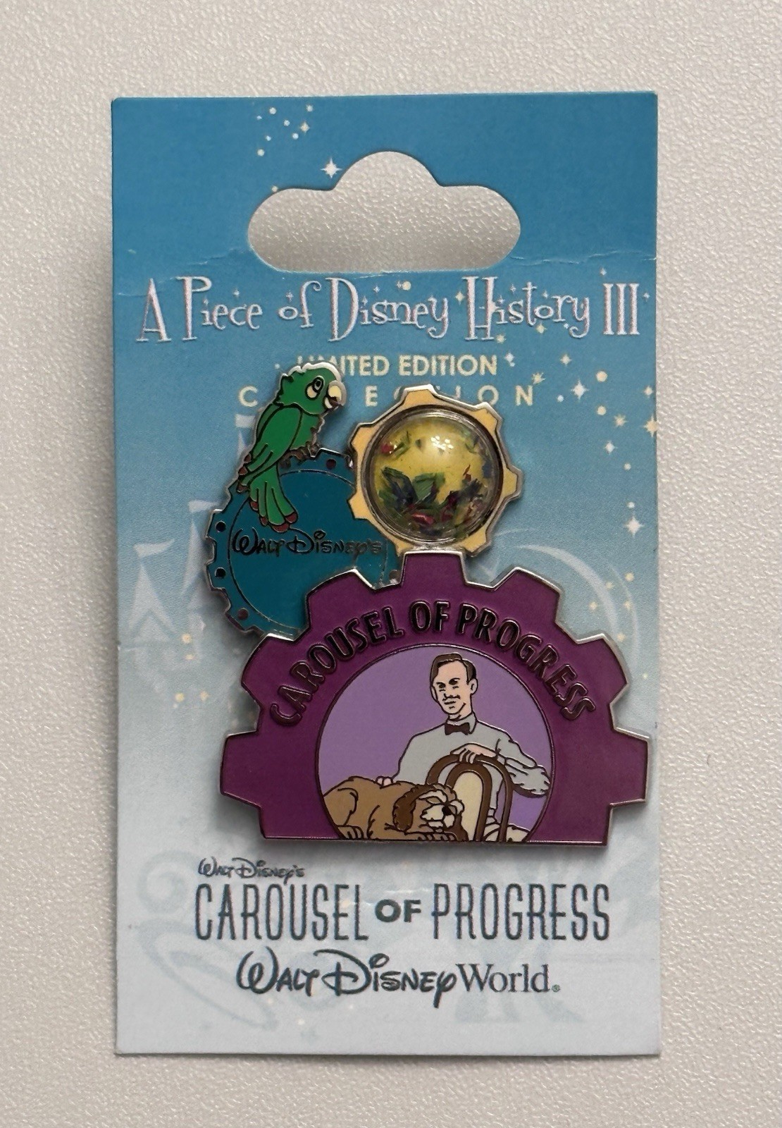 Disney Carousel of Progress Rover Dog Piece of History. LE Pin 3500