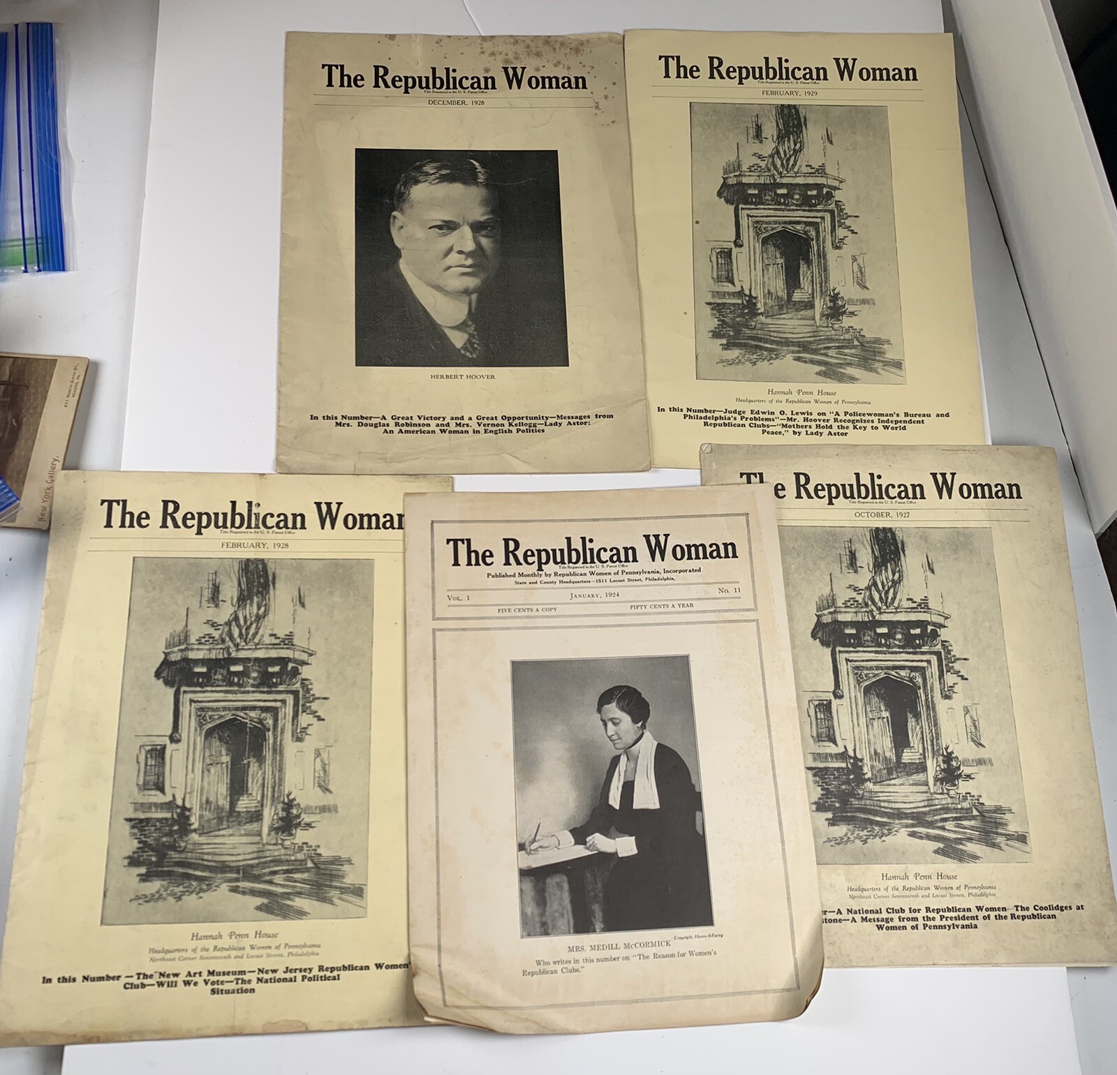 Vintage Political Magazines Republican Woman 1920s