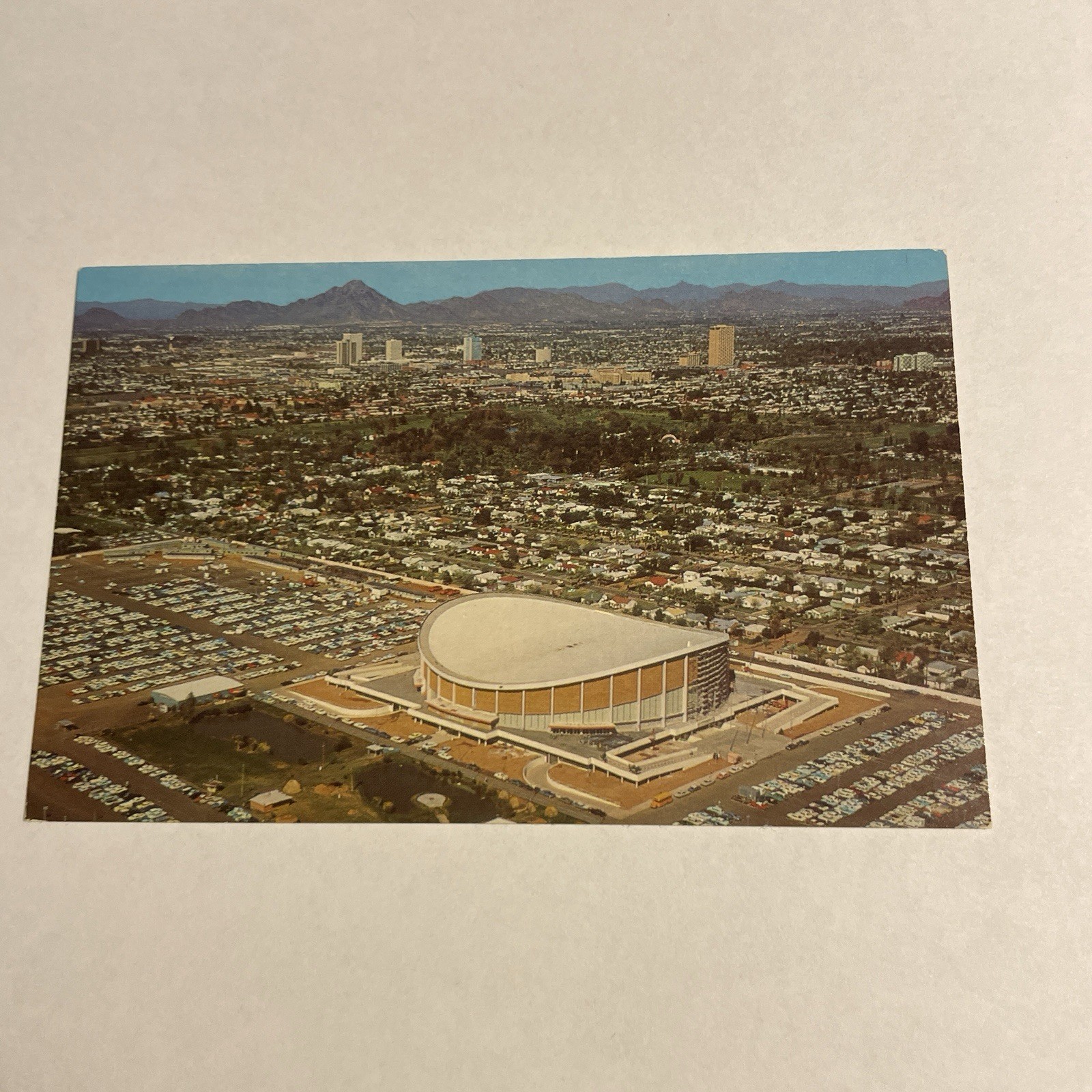 Arizona Veterans Memorial Coliseum in Phoenix Arizona Postcard Aerial