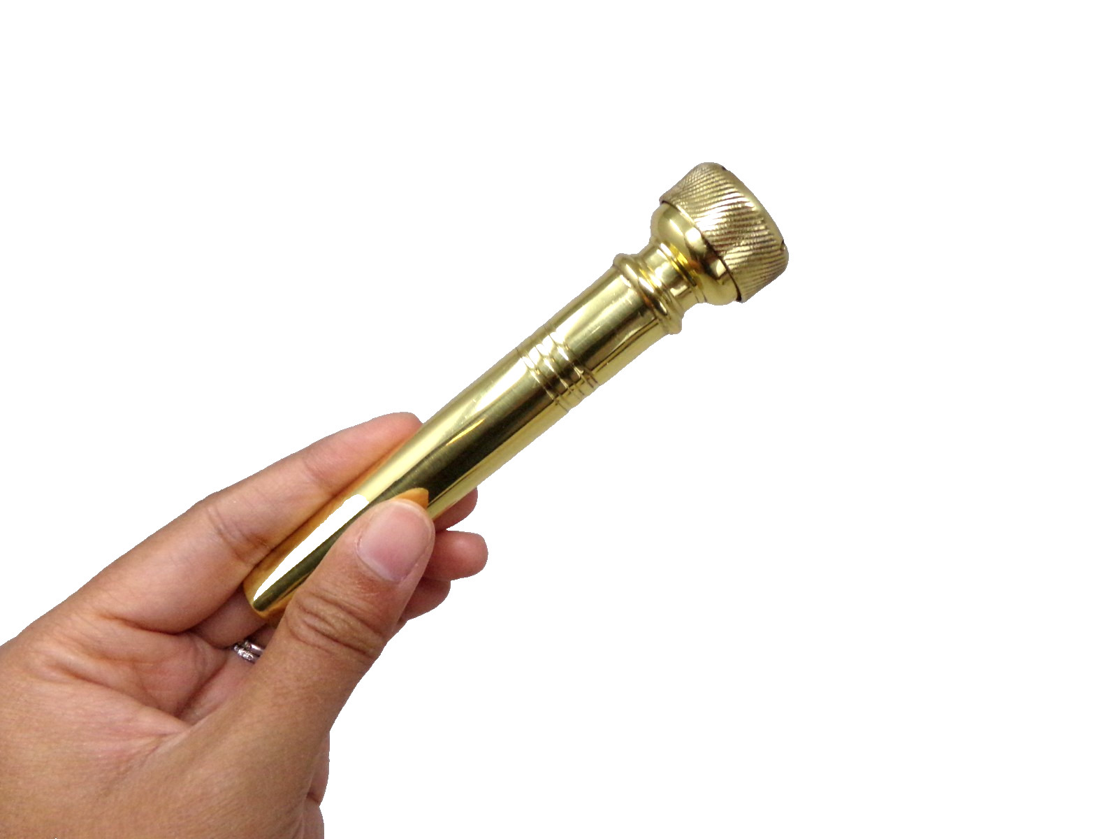Orthodox Catholic Polished Brass Holy Water Sprinkler for Churches 4 2/3 In