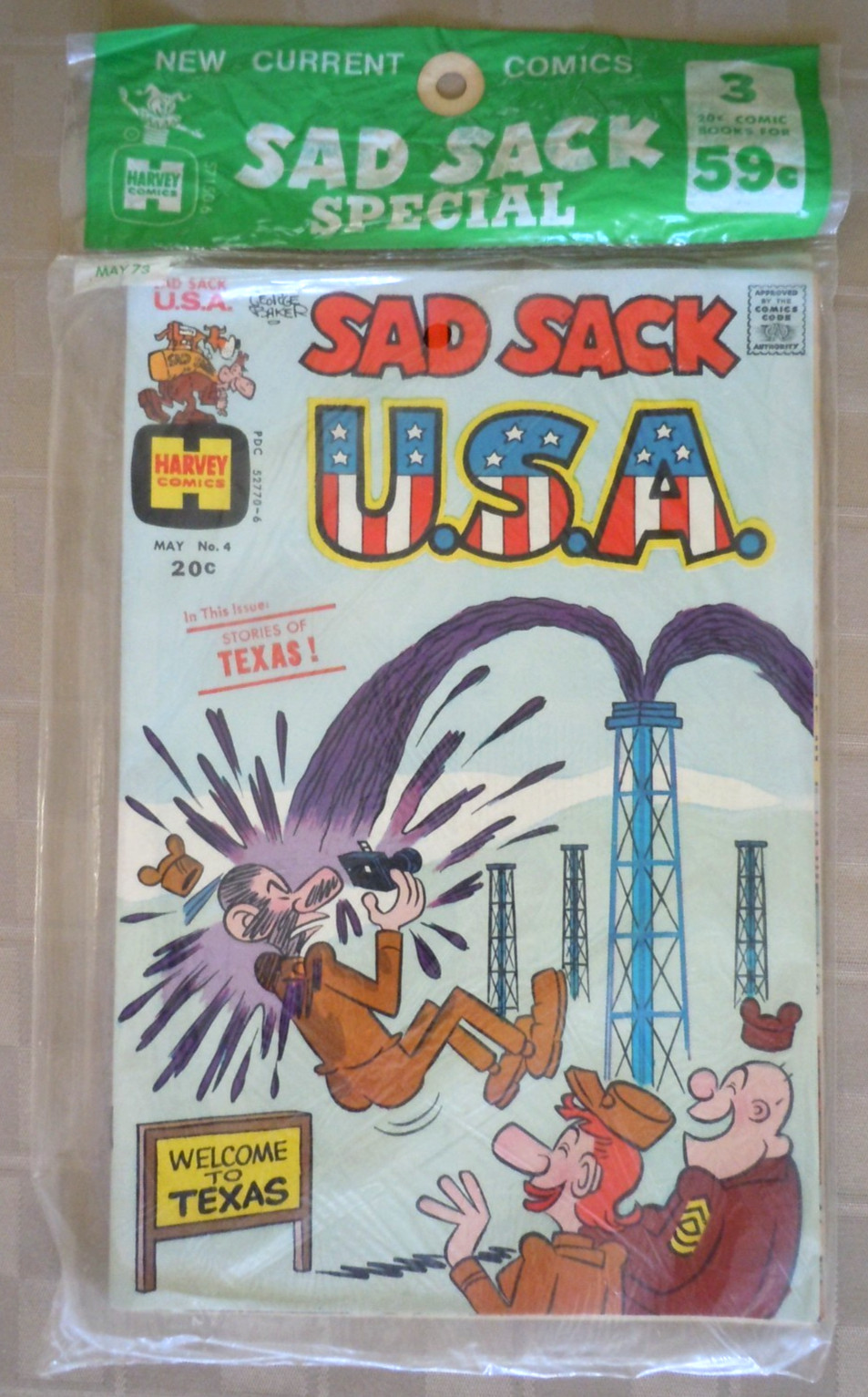 HARVEY SEALED MULTI-PACK:  NM (1973) USA #4, Sarge & Sadie #5, Sad Sack 232