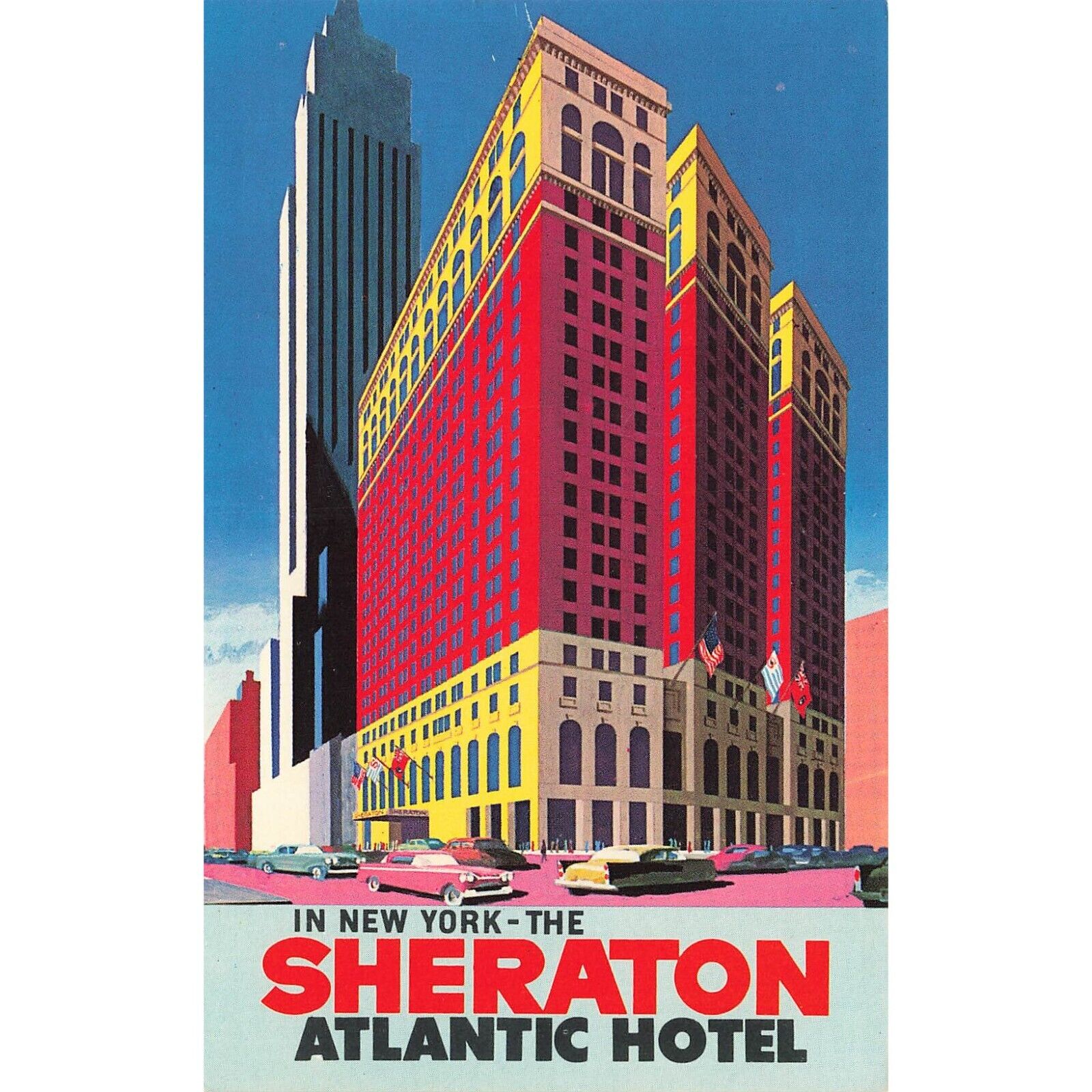 Postcard In New York - The Sheraton Atlantic Hotel Chrome Unposted 1939-1970s