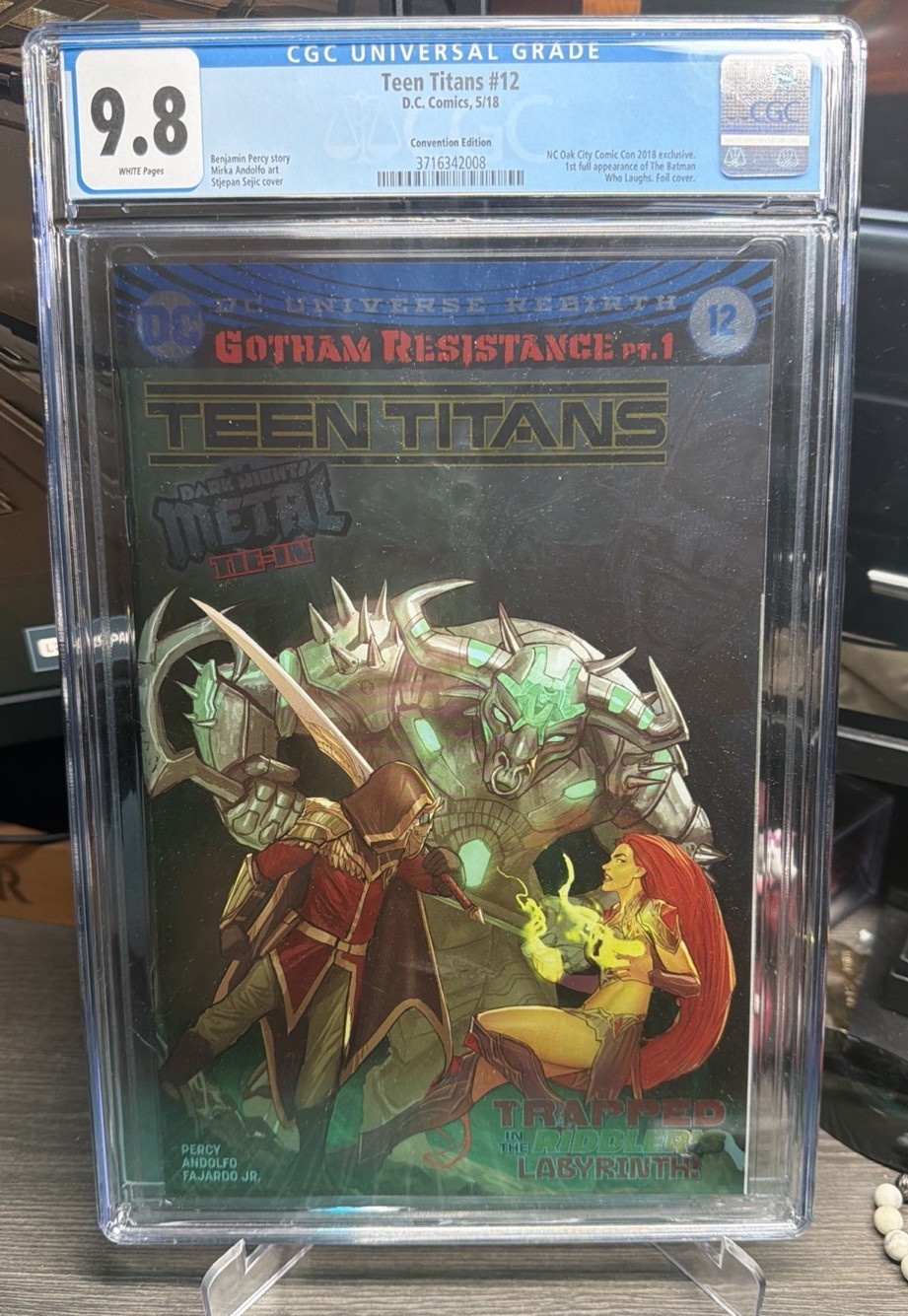 💫 CGC 9.8- Teen Titans, Vol. 6, #12  - 1st app Batman Who Laughs - Sejic Foil