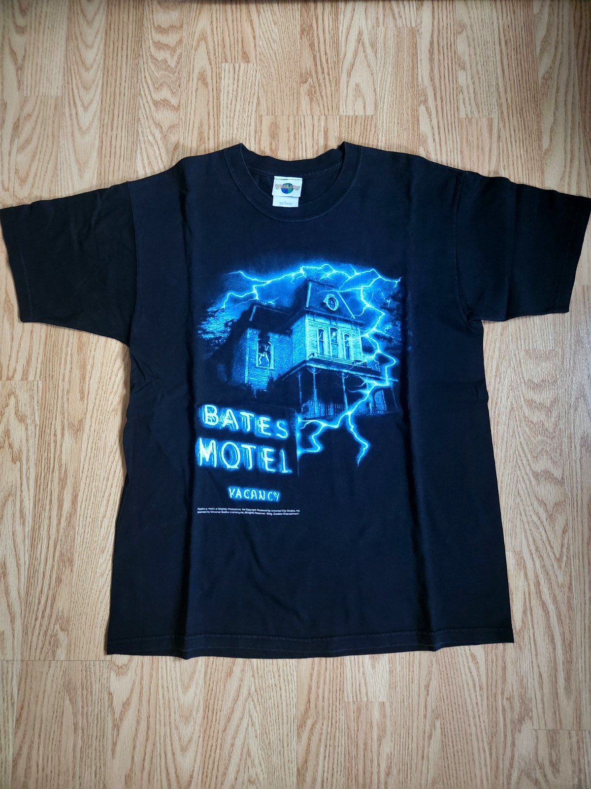 Vintage & Rare Universal Studios Psycho Bates Motel Black Shirt Size Large