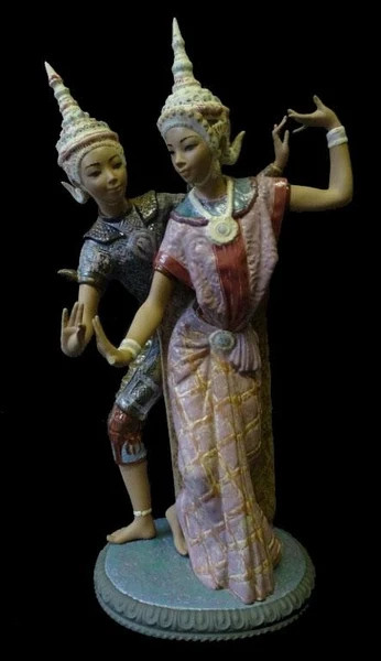 LLADRO “THAI DANCERS” Vintage porcelain figurine