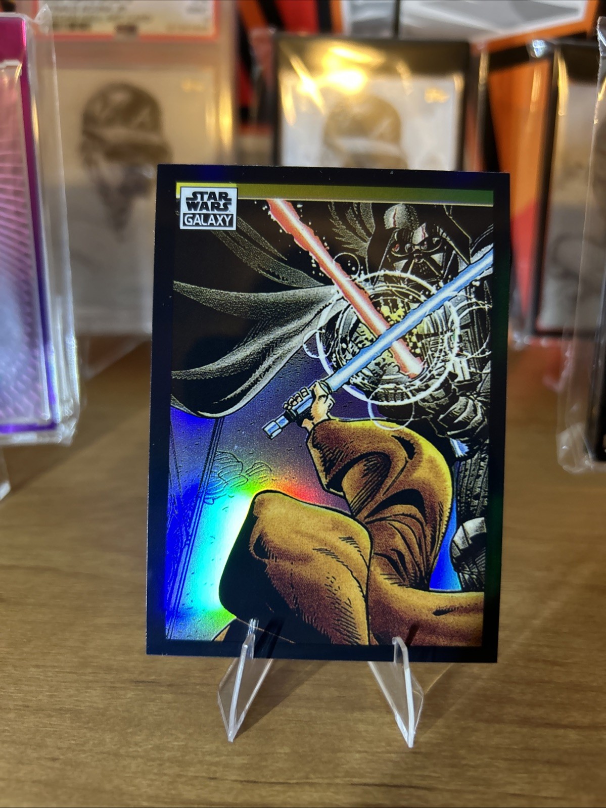 Duel on the Death Star - 2022 Topps Chrome Star Wars Galaxy #34 Prism Refractor