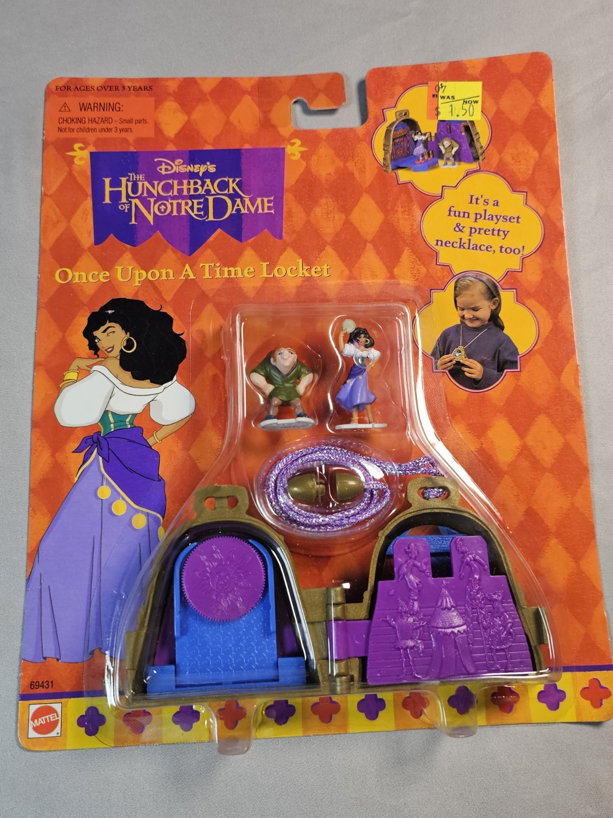 New Disney Polly Pocket The Hunchback of Notre Dame Once Upon A Time Locket
