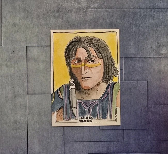 2025 Topps Star Wars Chrome Quinlan Vos Sketch by C Dub Asajj Ventress Clone War