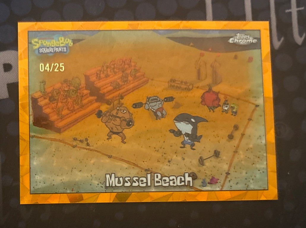 2025 Topps Chrome SpongeBob SquarePants Mussel Beach  #60,  Orange 4/25