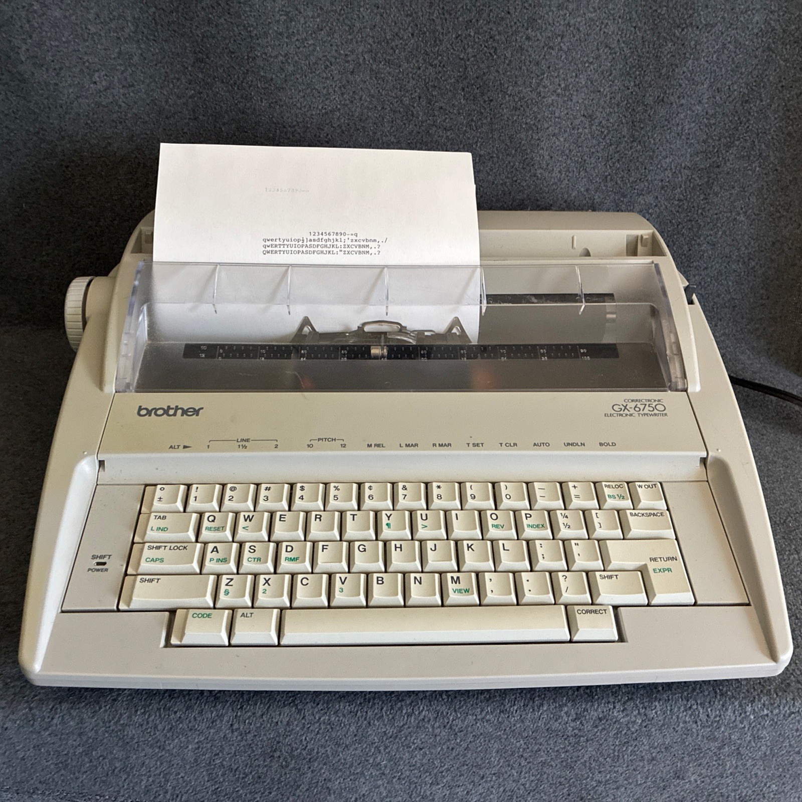 Correctonic Brother GX-6750 Electronic Typewriter - Working