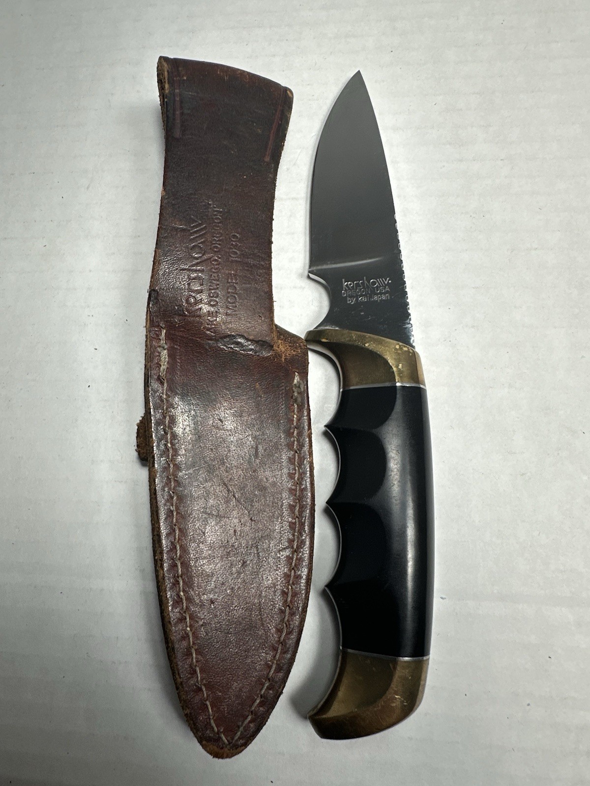 Vintage Kershaw Knife Fixed Blade Deer Hunter 1030 Oregon USA by Kai Japan Rare