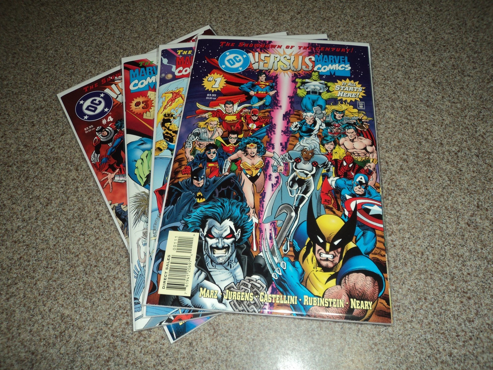 MARVEL VS DC / DC VS MARVEL 1-4 COMPLETE SERIES NM