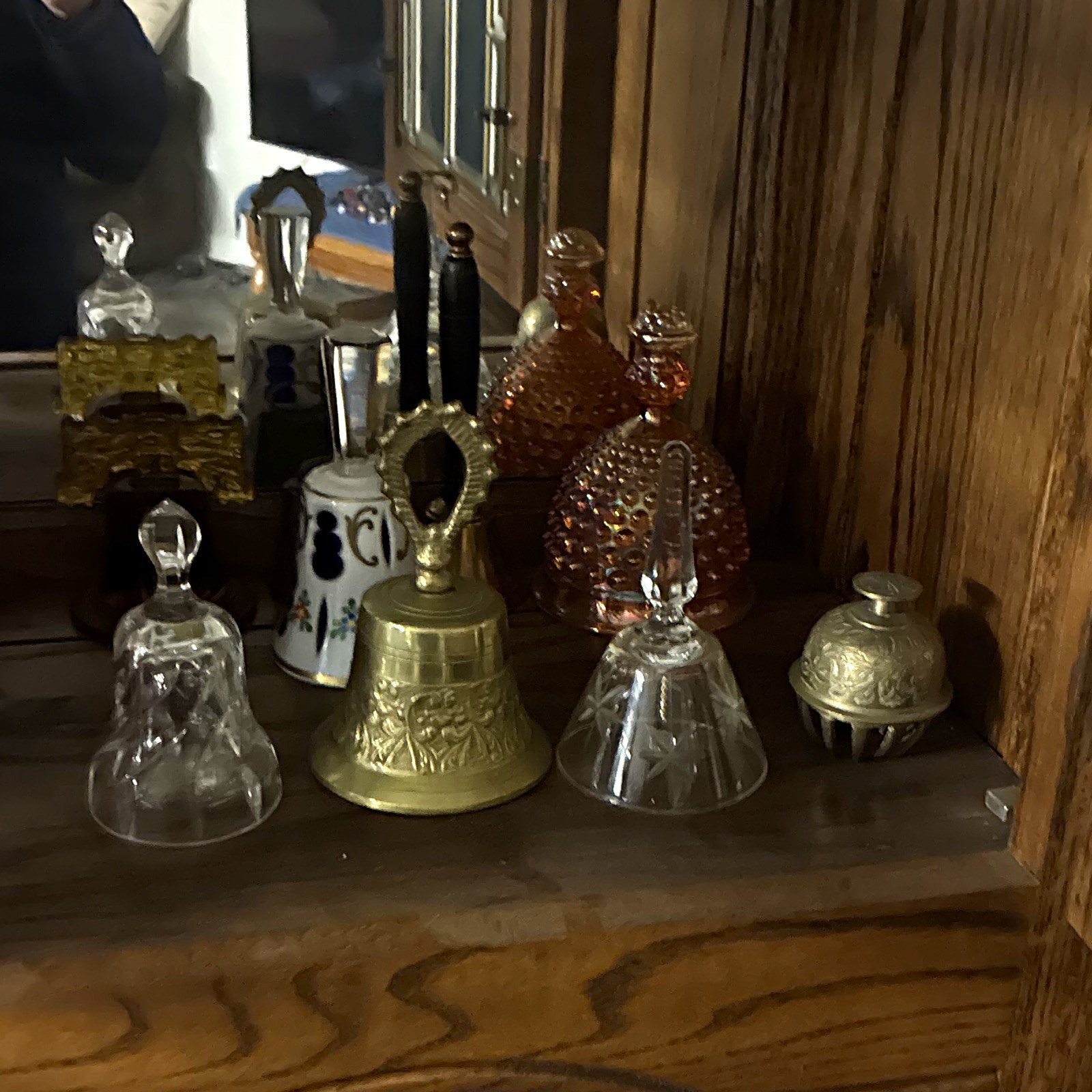 Lot of Assorted Collectible Decorative Bells - Glass, Ceramic & Metal, Mixed