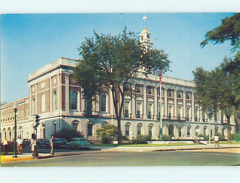 Unused Pre-1980 CITY HALL SCENE Waterbury Connecticut CT hs5755