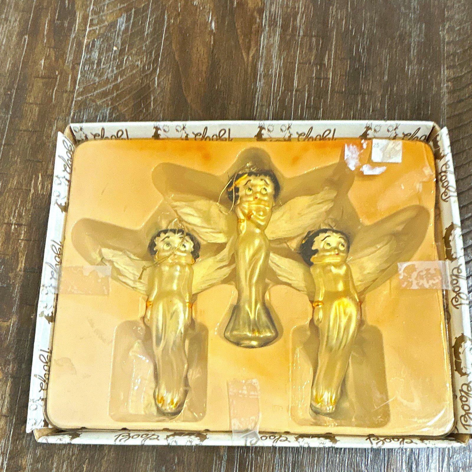 1998 Betty Boop Angel Christmas Ornament Set of 3 New in Box Bright Ideas