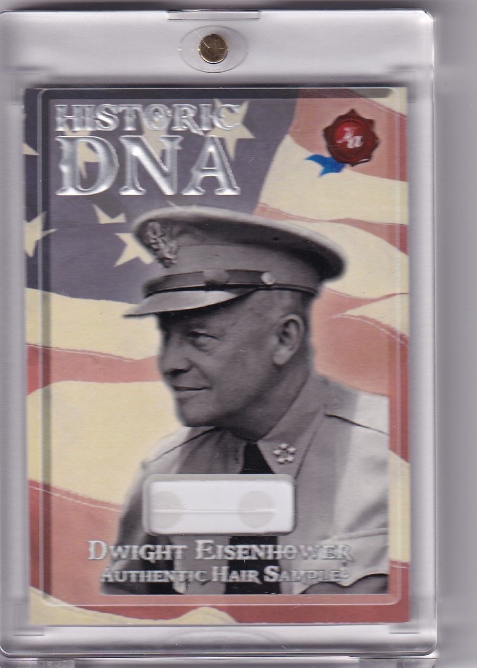 DWIGHT EISENHOWER PRESIDENT /57 HAIR STRAND STRAND DNA RELIC HISTORIC AUTOGRAPHS