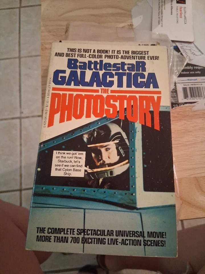 Battlestar Galatica The Photo story 1979 Rare Vg Paperback Photos