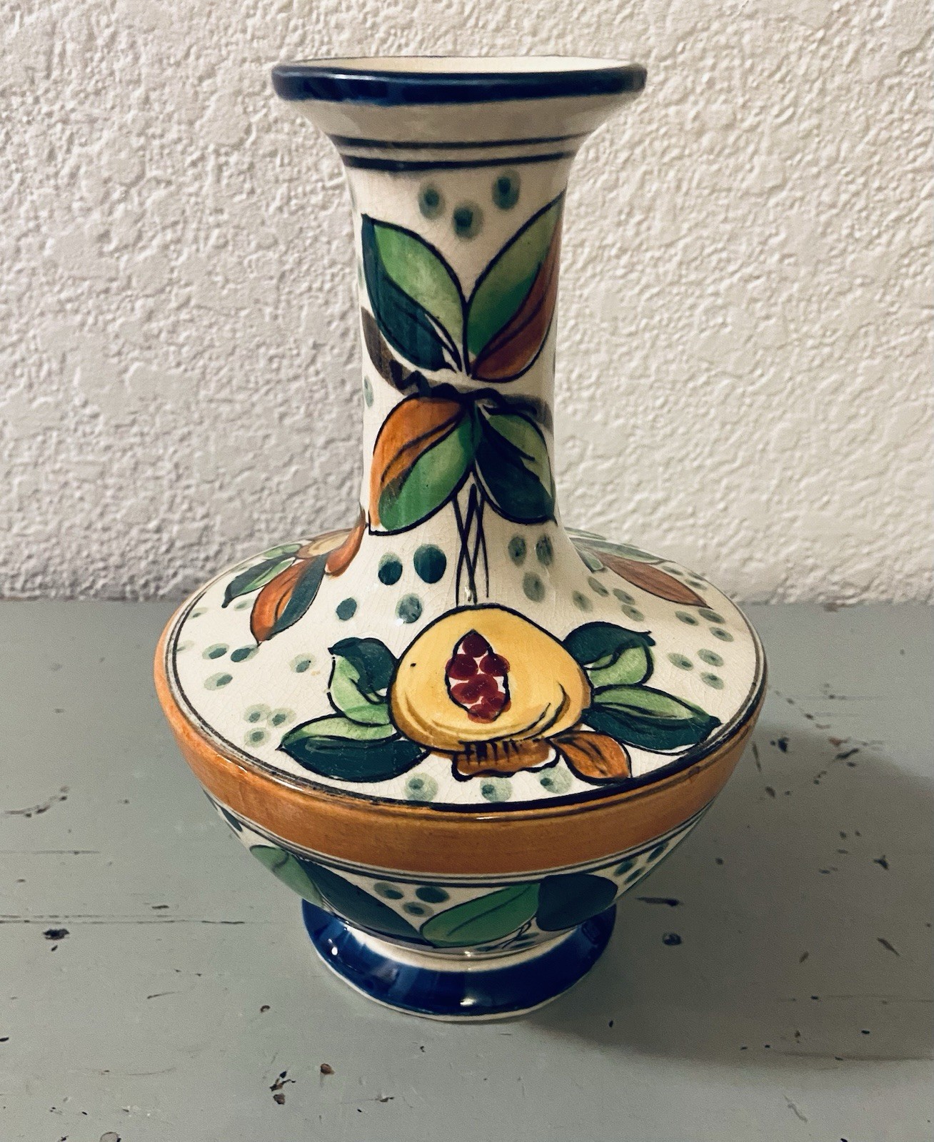 Vtg/Antique Colorful Ceramic Vase by REVELATION of JAPAN 1920s-1930s Mint 8”tall