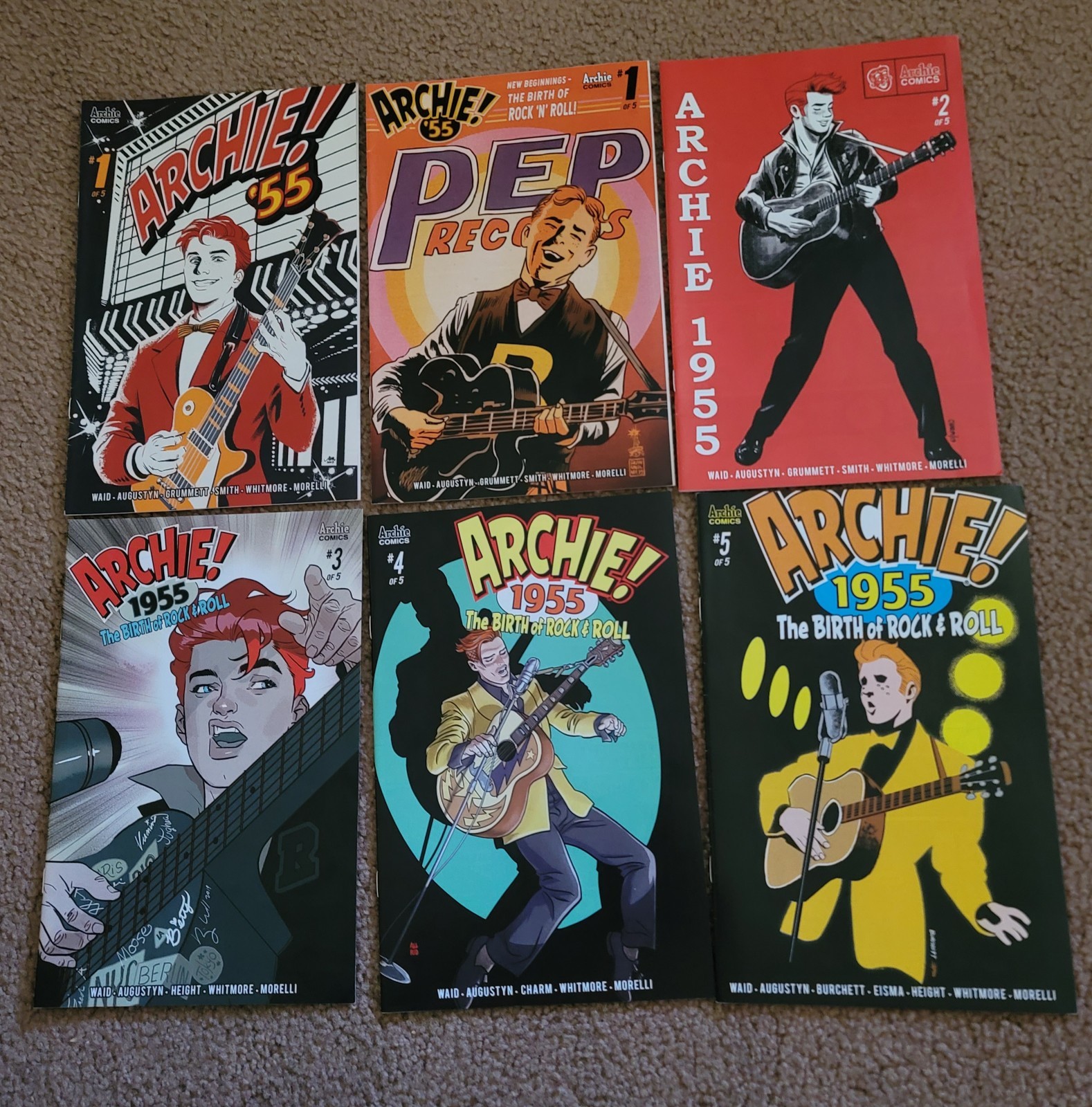 Archie '55 Complete 5-issue series + variant #1 cover, lot of 6