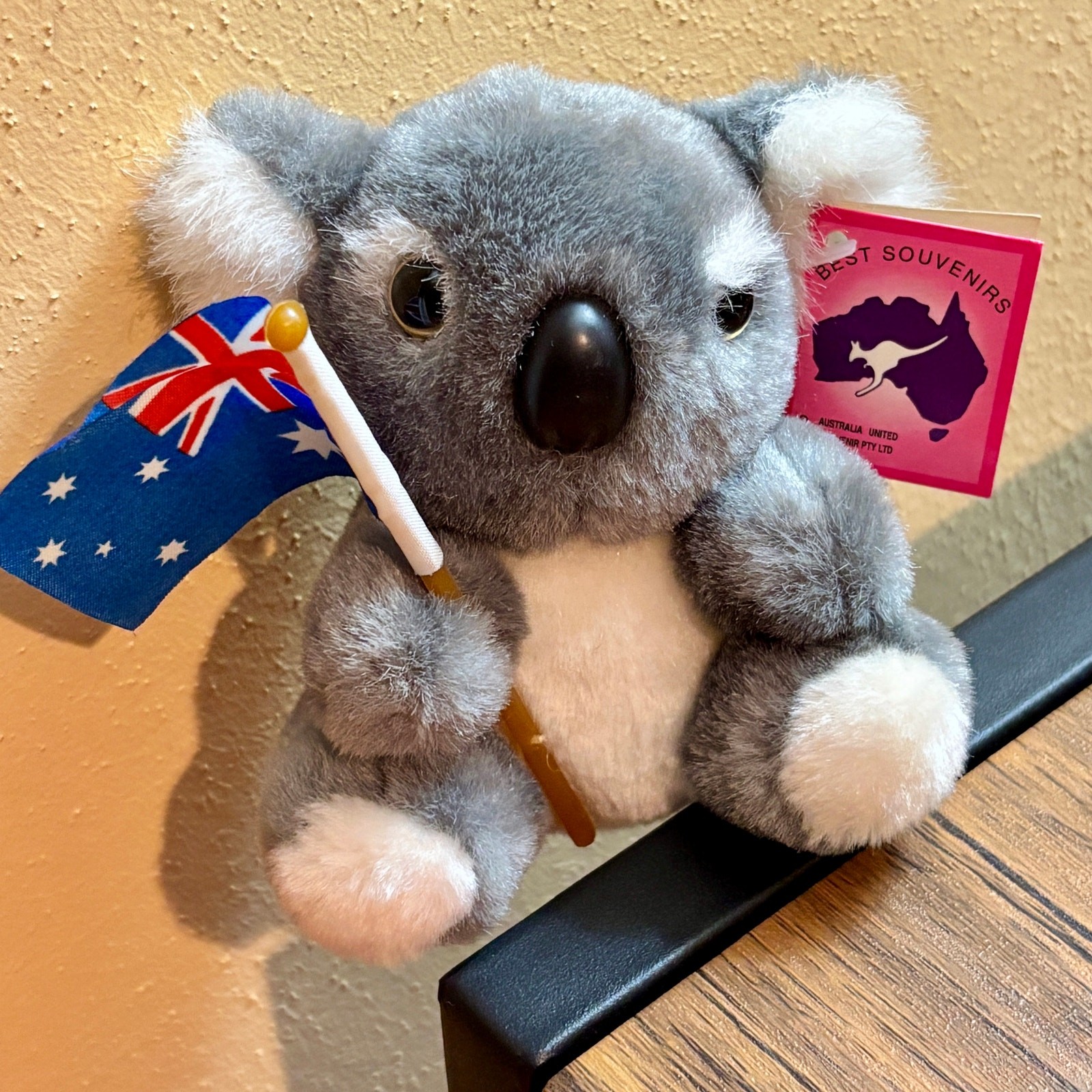 Koala Bear W/ Flag Plush Stuffed Animal Toy Australia United Souvenirs VTG 4\