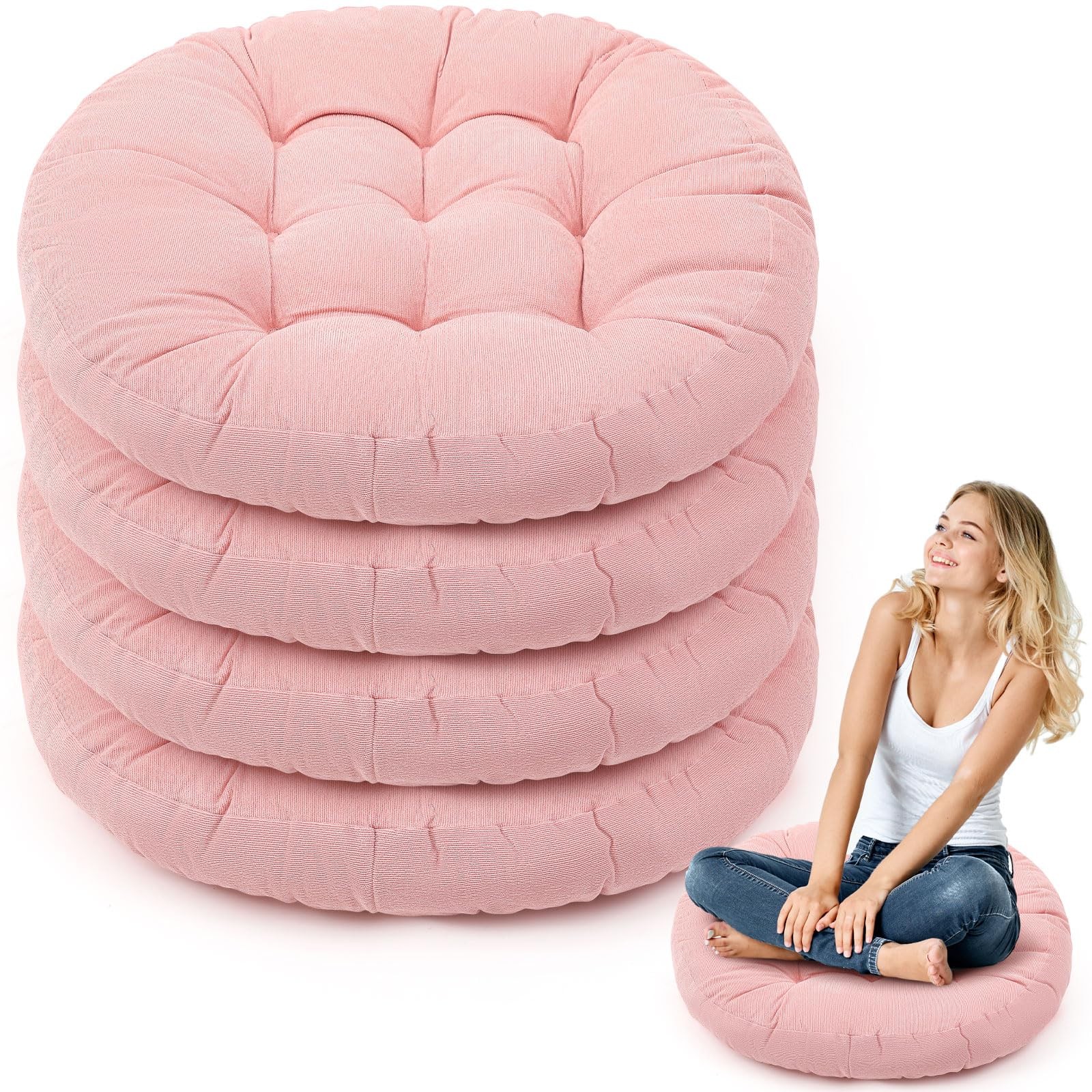 Jerify Floor Pillow Cushions Large Round Square Large Meditation Floor Pillow