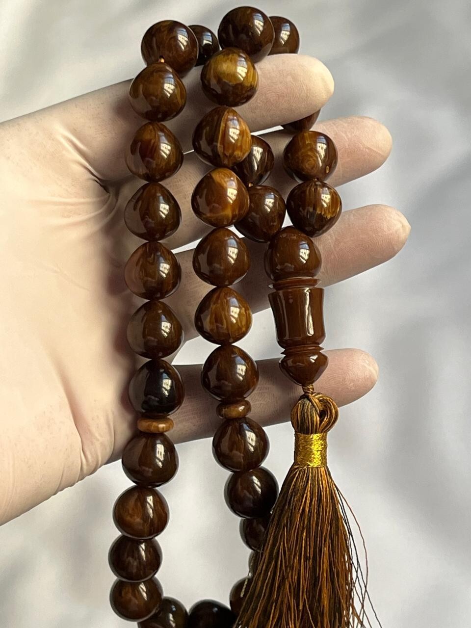 Genuine Old Germany  Cherry Amber 33  سبحة مسكي خام الماني خراطة الموصل دمعة