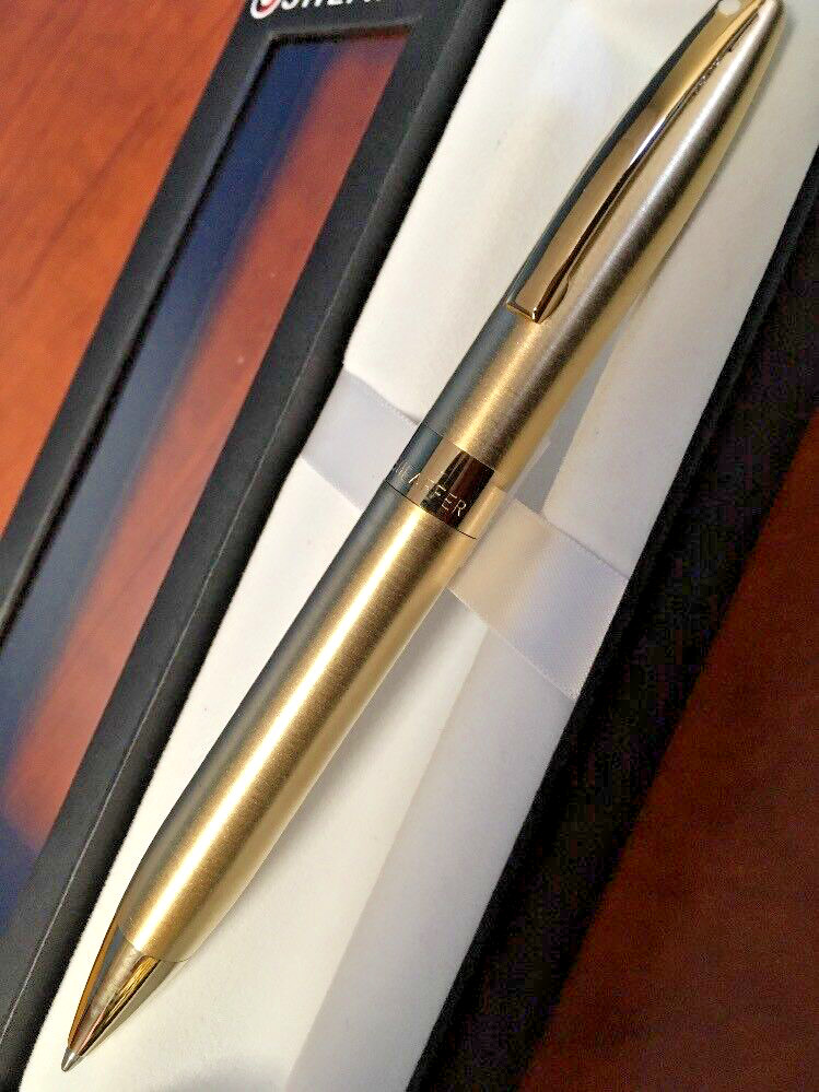 Sheaffer Legacy Heritage Brushed Gold Plate Ballpoint Pen - Made in Germany