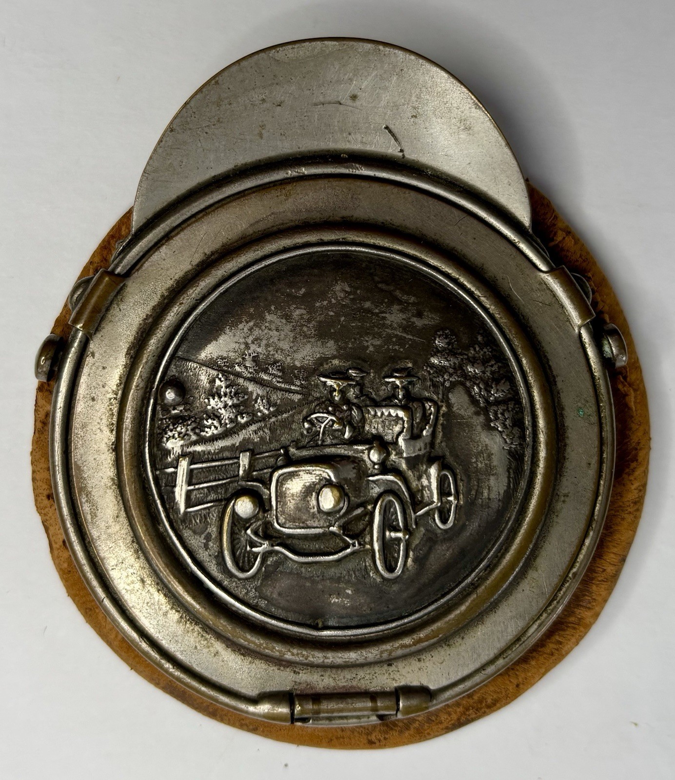 Antique Chauffeur Cap Coin Purse Early Automobile Touring Car Novelty Pouch Case