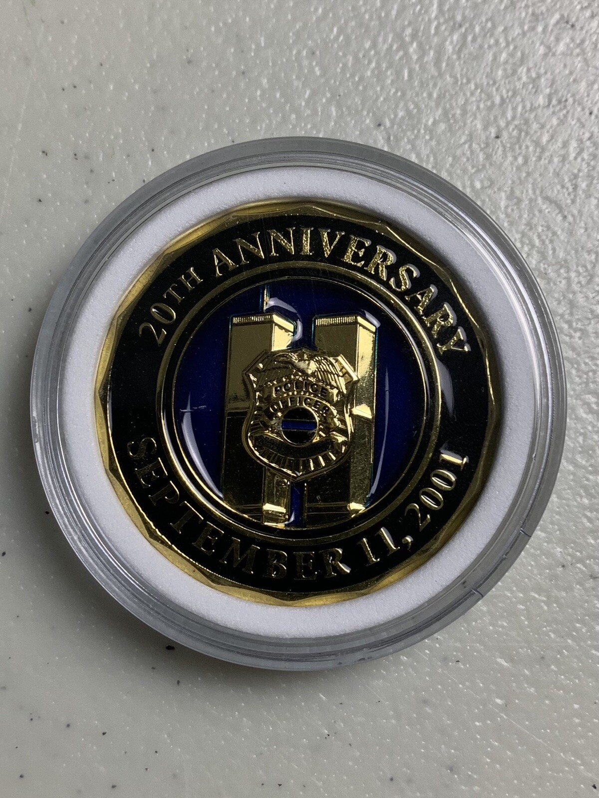 9-11 20th Anniversary New York WTC NYPD Twin Towers Metal CHALLENGE COIN Police