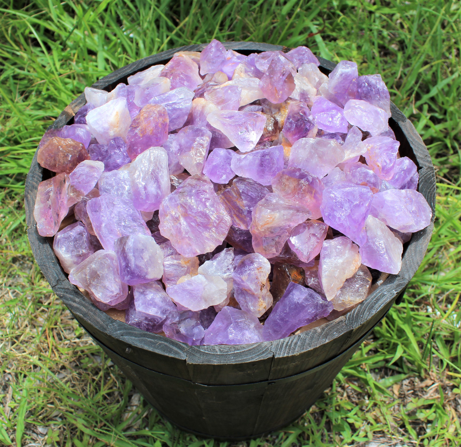 1 lb Amethyst Rough Natural Stones: \'A\' Grade Raw Amethyst Crystals Bulk Lot